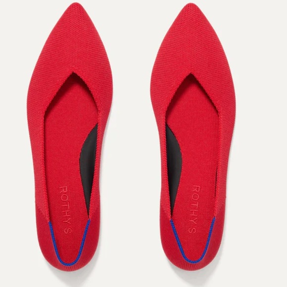 Rothy's Shoes - Rothy's Size 9.5 Women's Chili Red The Point Slip On Pointed Comfort Flats